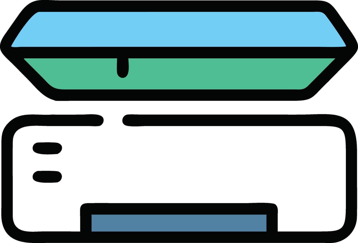 A printer and scanner icon on a white background vector
