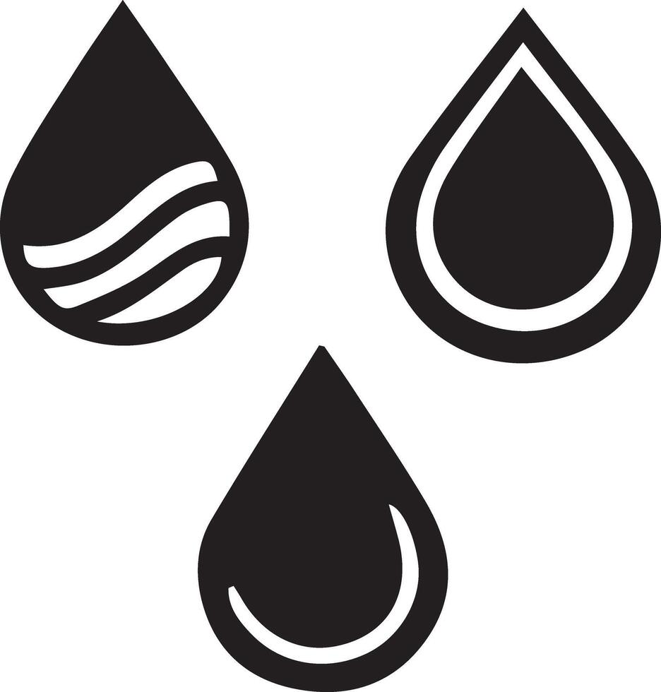 Water drop icon set illustration vector