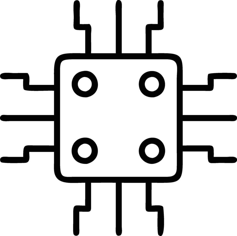 A black and white image of a circuit board vector