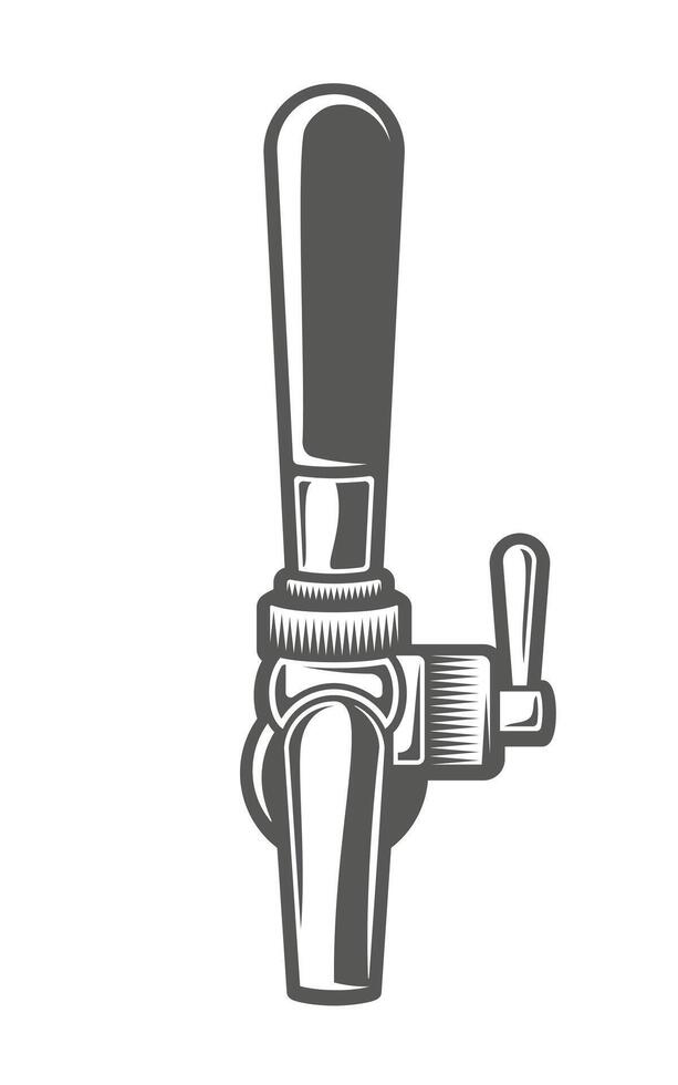 Beer tap isolated on white background vector