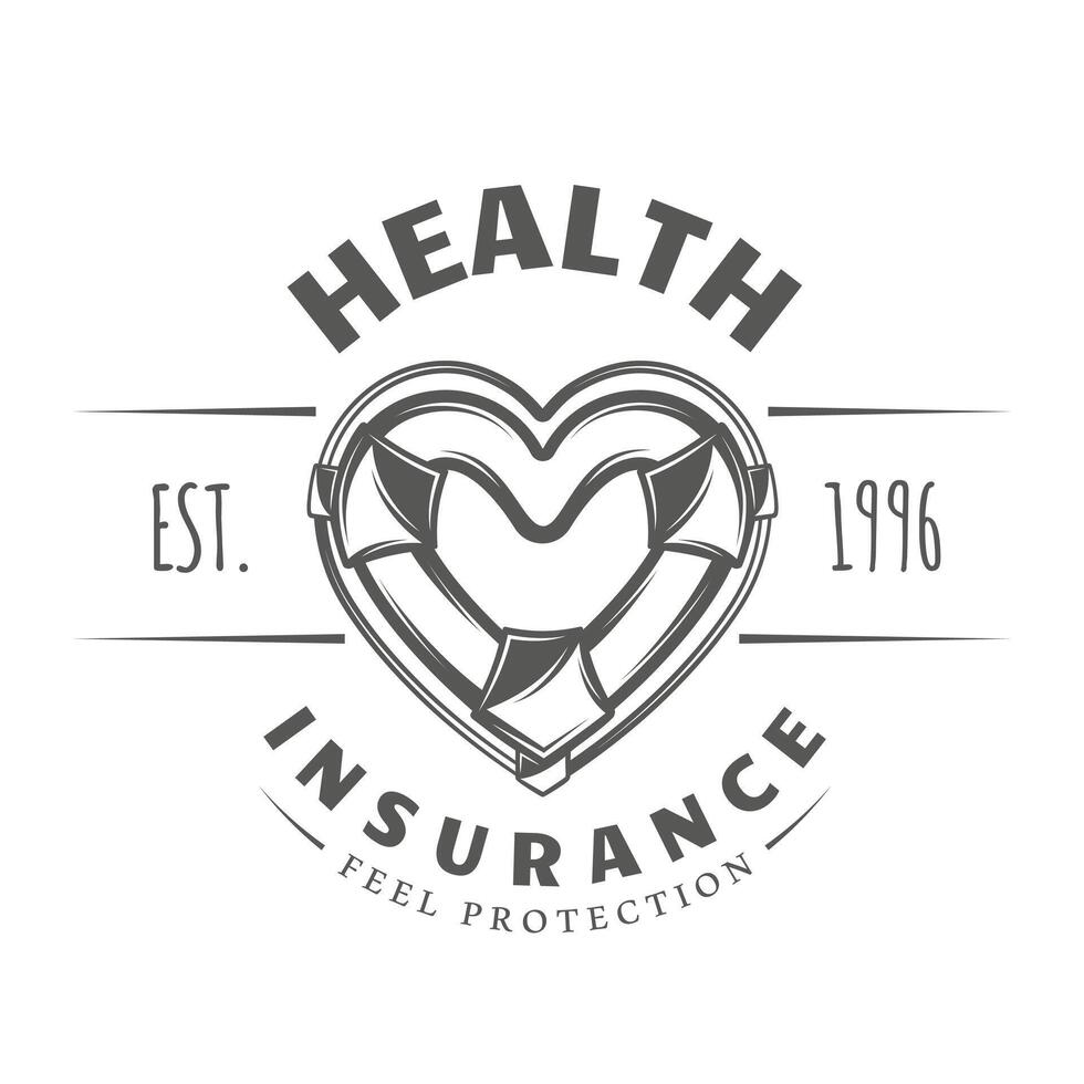 Insurance label isolated on white background vector