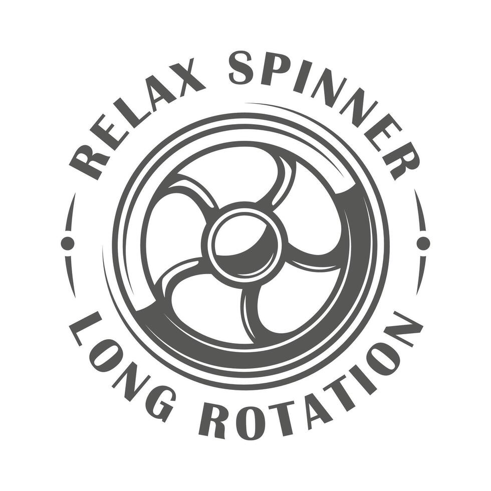 Spinner label isolated on white background vector