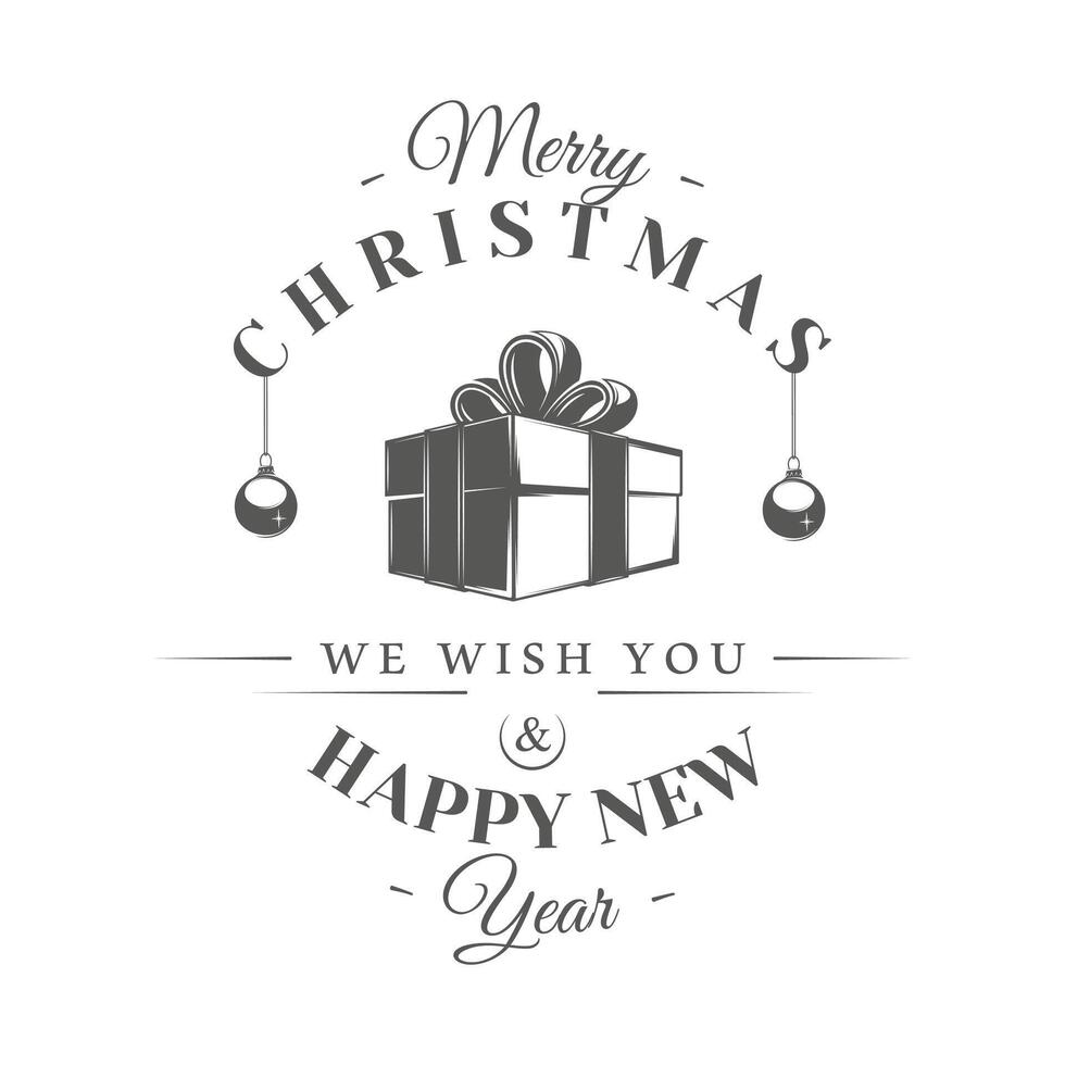 Christmas label isolated on white background vector