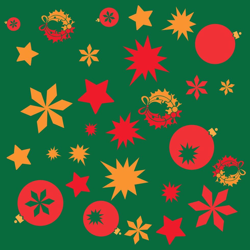 Christmas ornament elements icons design in modern style. vector