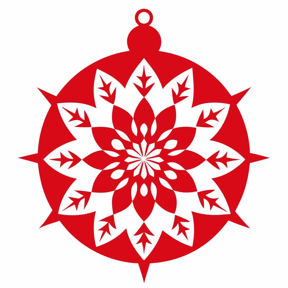 Christmas ornament mandala art illustration vector
