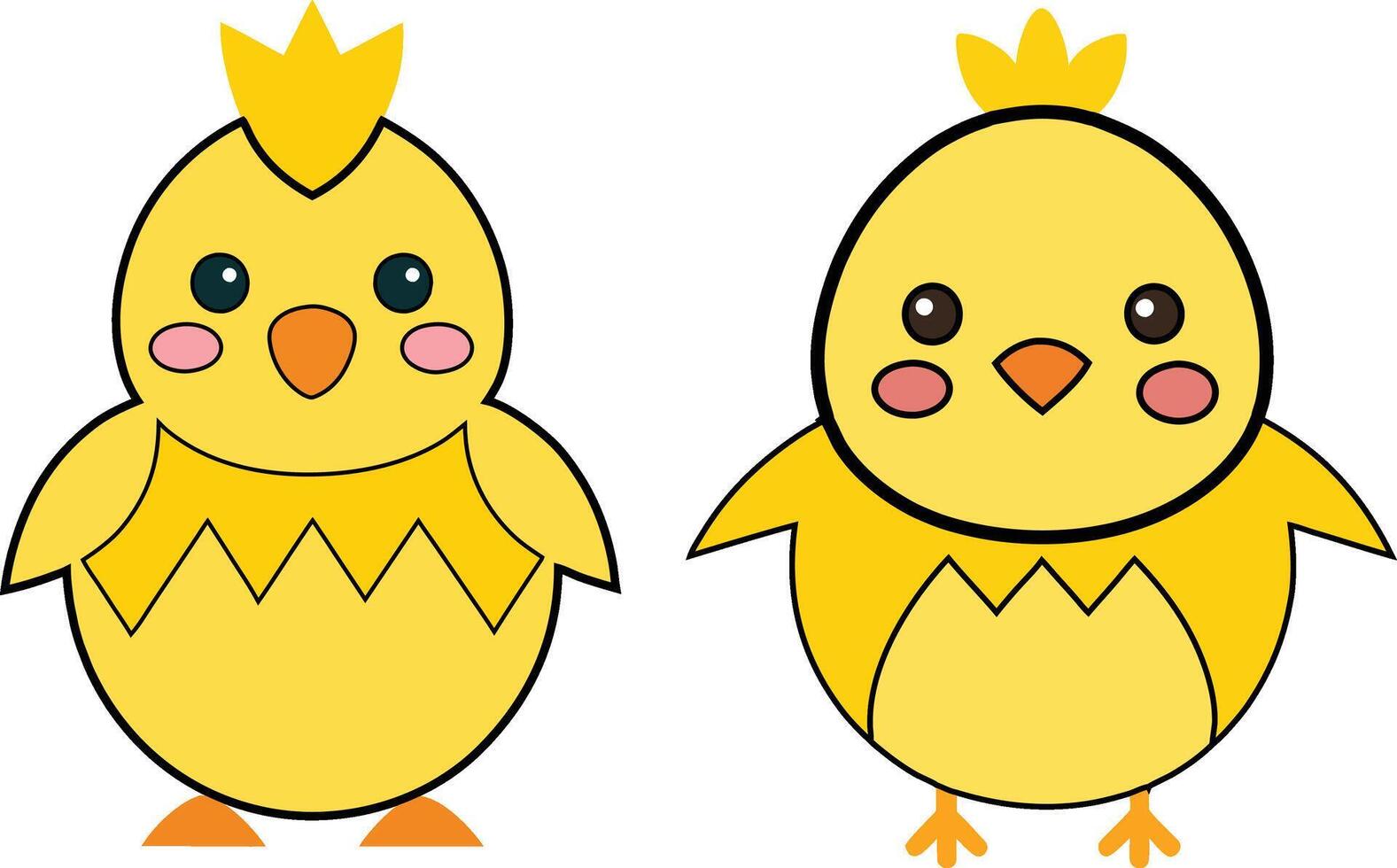 Easter Chickens Illustration vector
