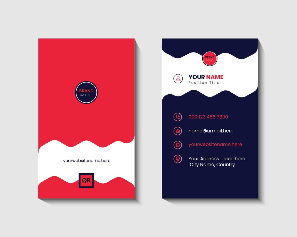 Corporate Vertical Business Card Template vector