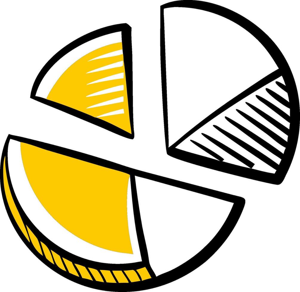 Pie chart icon vector