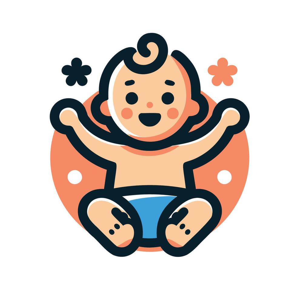 Baby icon illustration vector