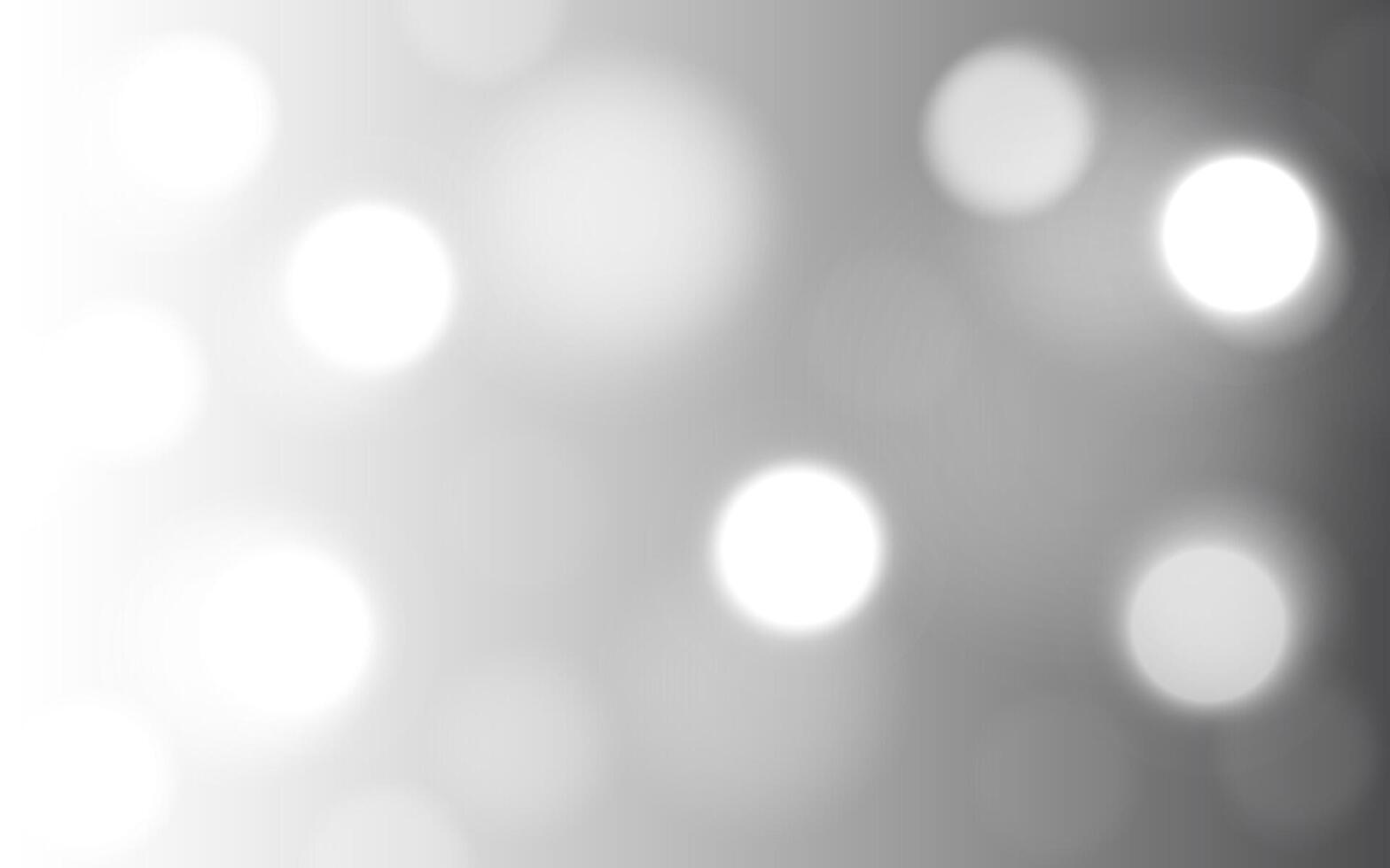 Minimalist Black and White Bokeh Background. Soft Glow Circles in Monochrome Gradient, Background decoration vector