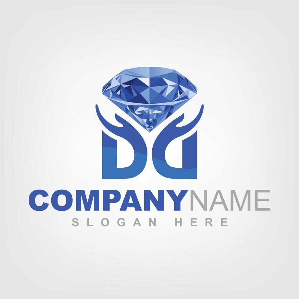 Diamond jewellery logo vector