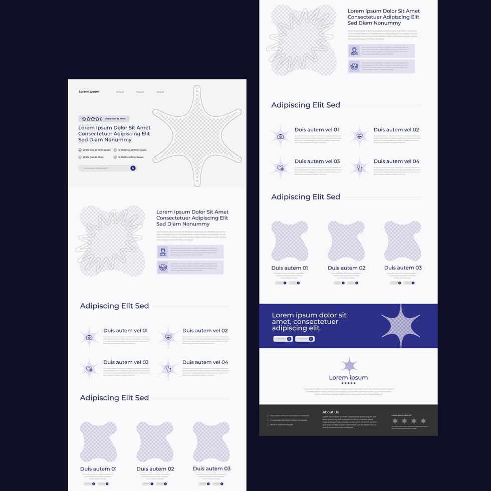 Editable Multipurpose Business B2B E-newsletter email marketing template l Landing Page Layout vector