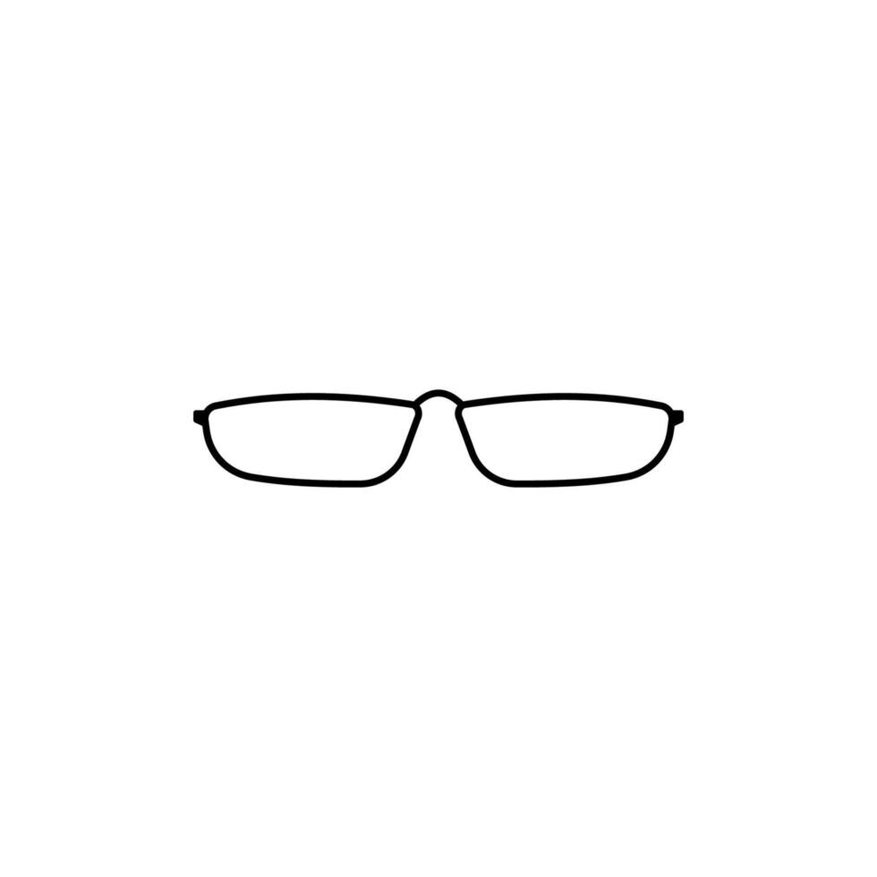 Skinny glasses with black frames vector