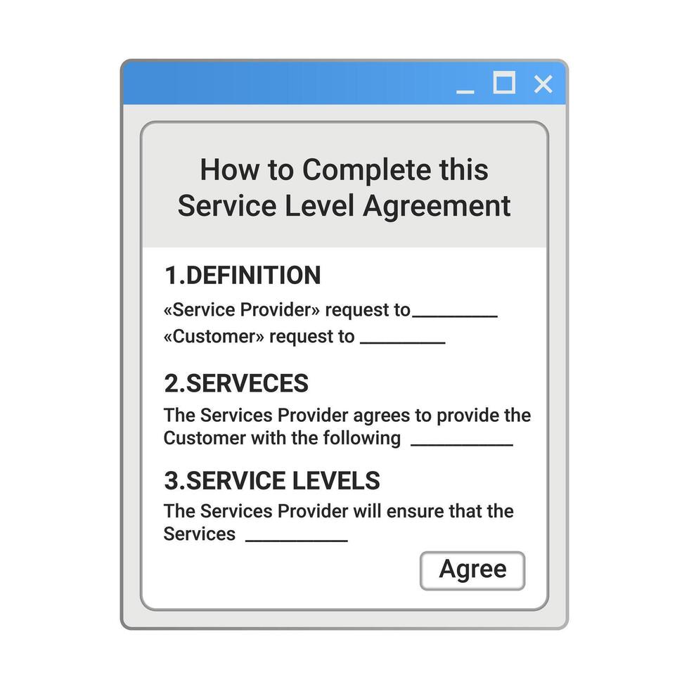 Blank document form for business contract. Retro application sample. vector