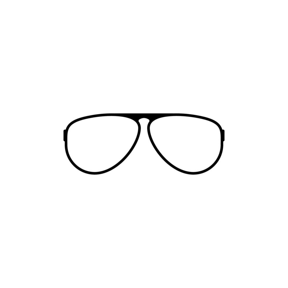 Aviator glasses with black frames vector