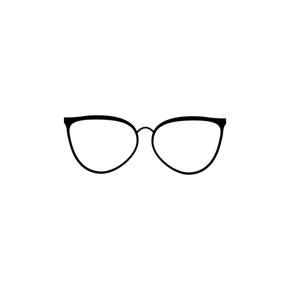 Openwork glasses with black frames vector