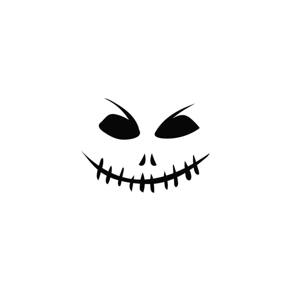 Scary dead mans smile. Zombie spooky mouth vector