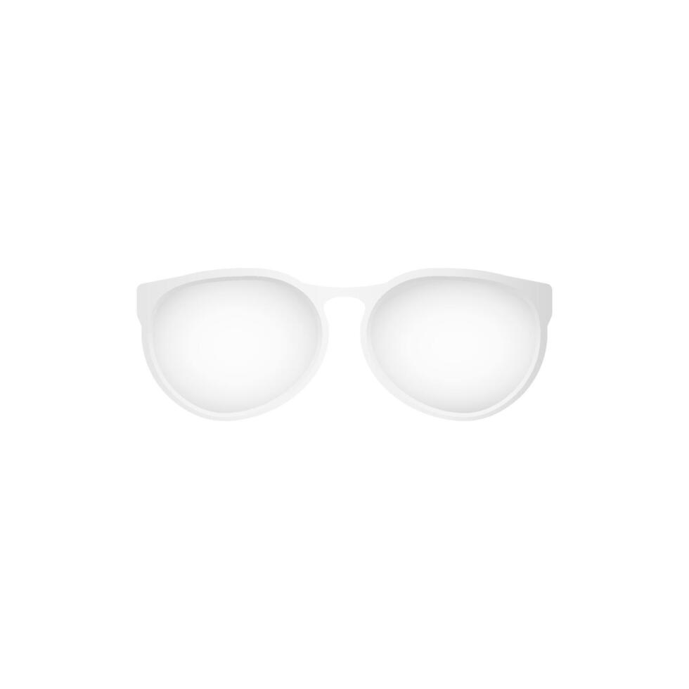 Stylish smoky sunglasses. White accessory to protect eyes from sun vector