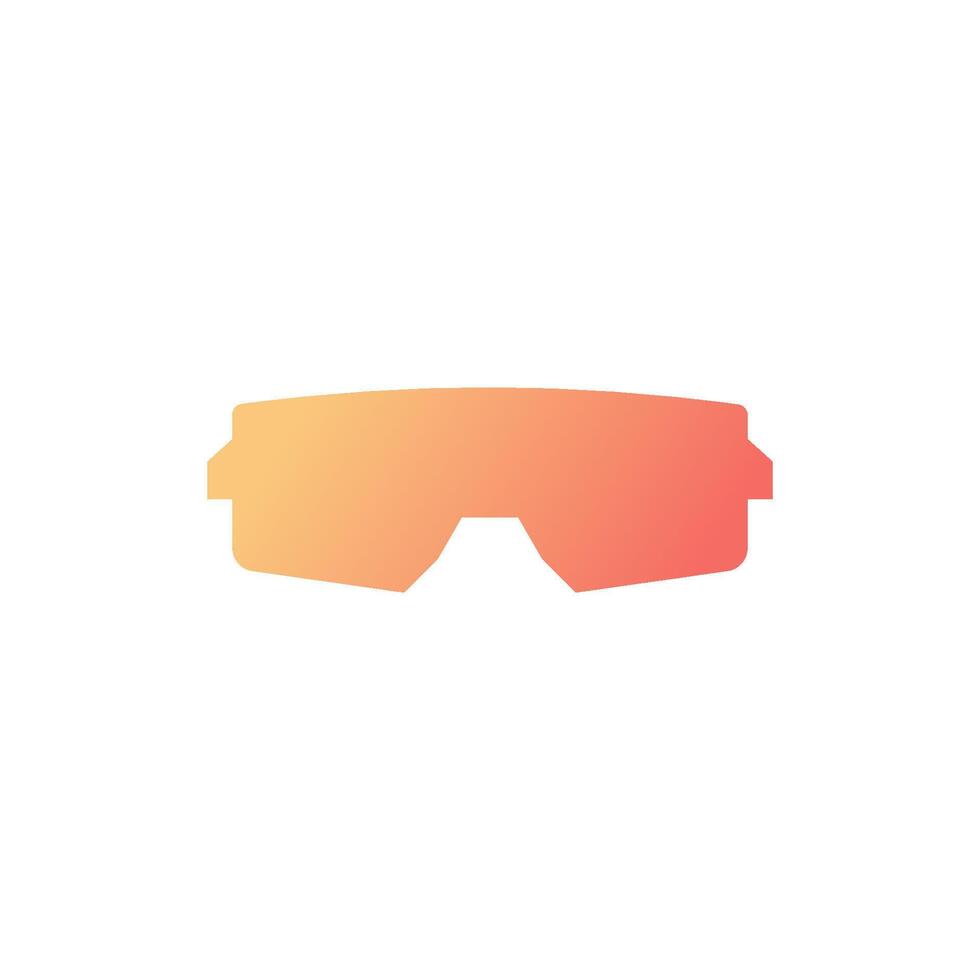Orange sunglasses for snowboarding with gradient vector