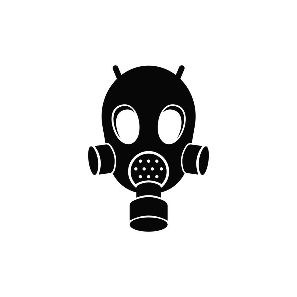 Safety gas mask icon. Respirator with biological filters vector