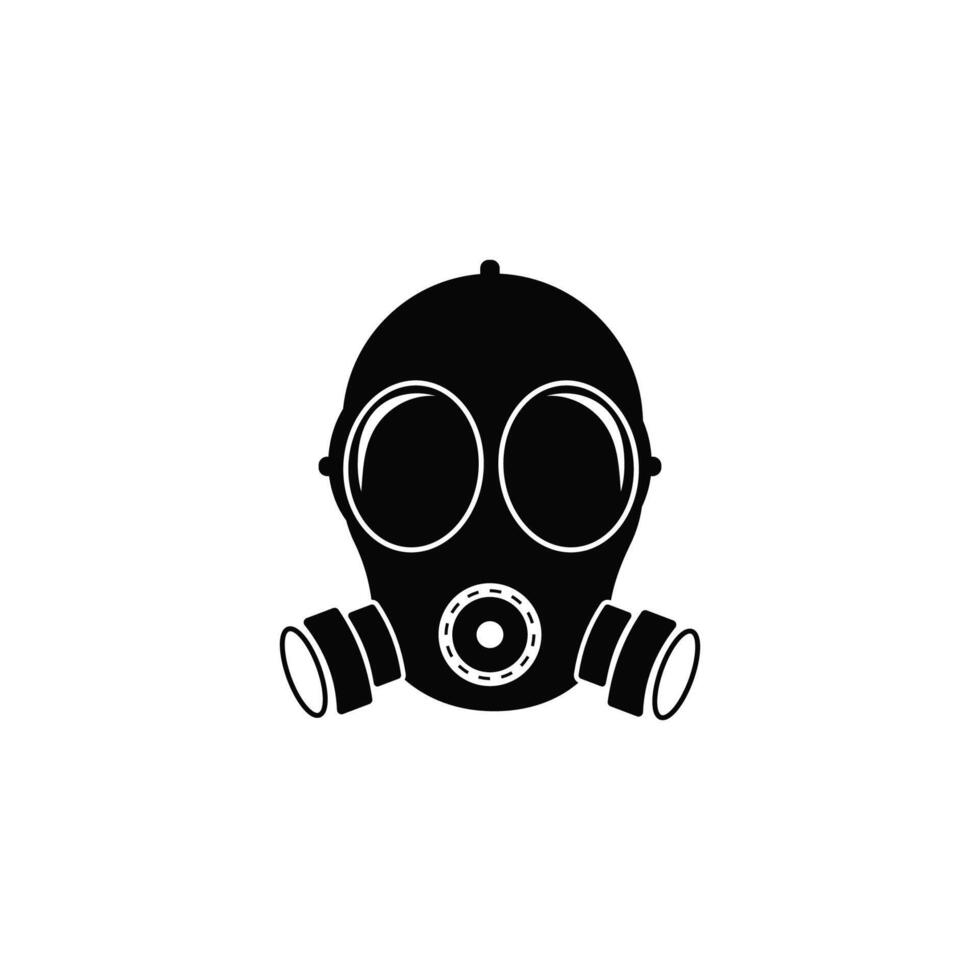 Gas mask icon. Respirator with biological filters vector