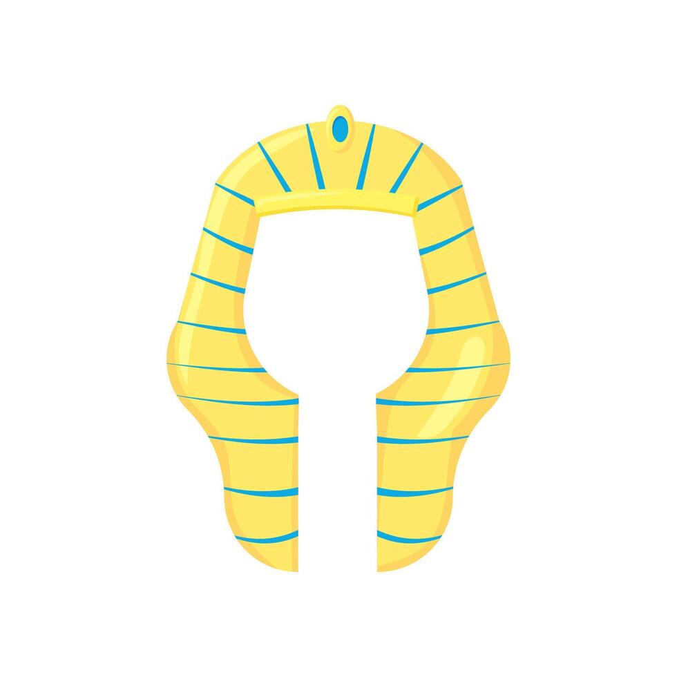 Ancient egyptian headdress template. Pharaoh and nobleman hat vector