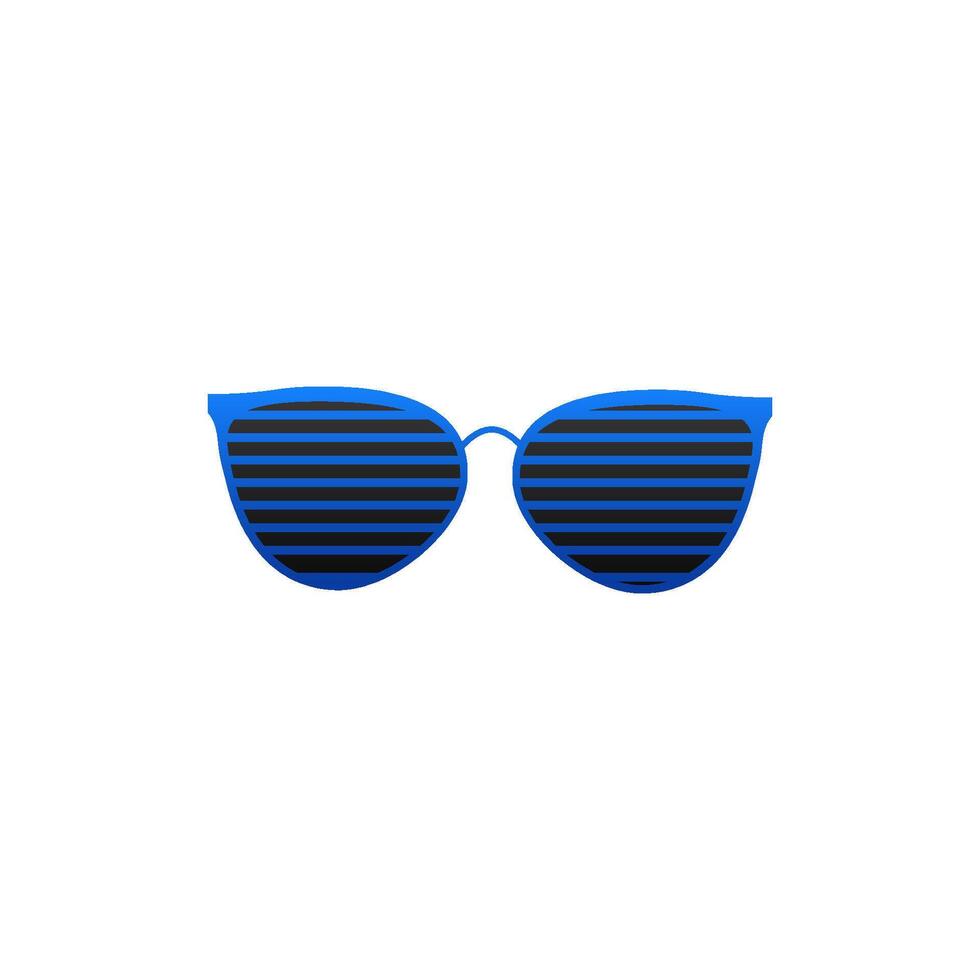Trendy sunglasses with blue stripes vector
