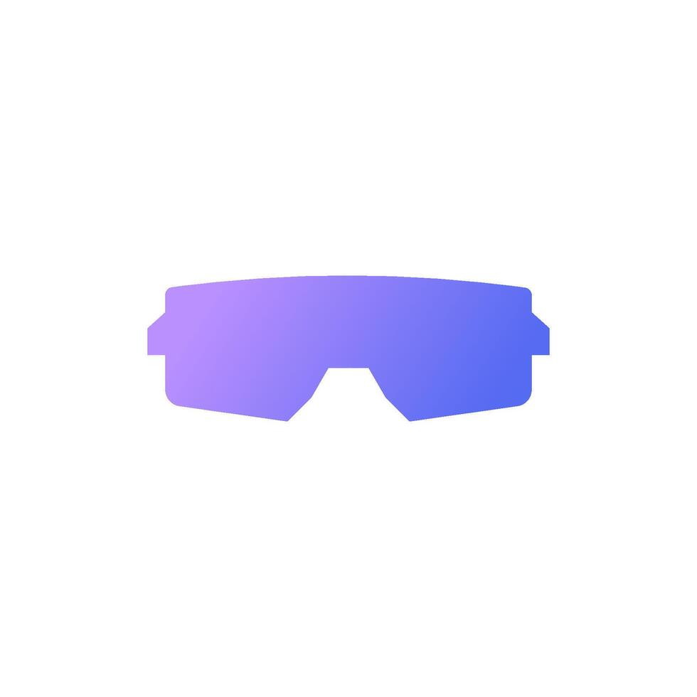 Purple sunglasses for snowboarding with gradient vector