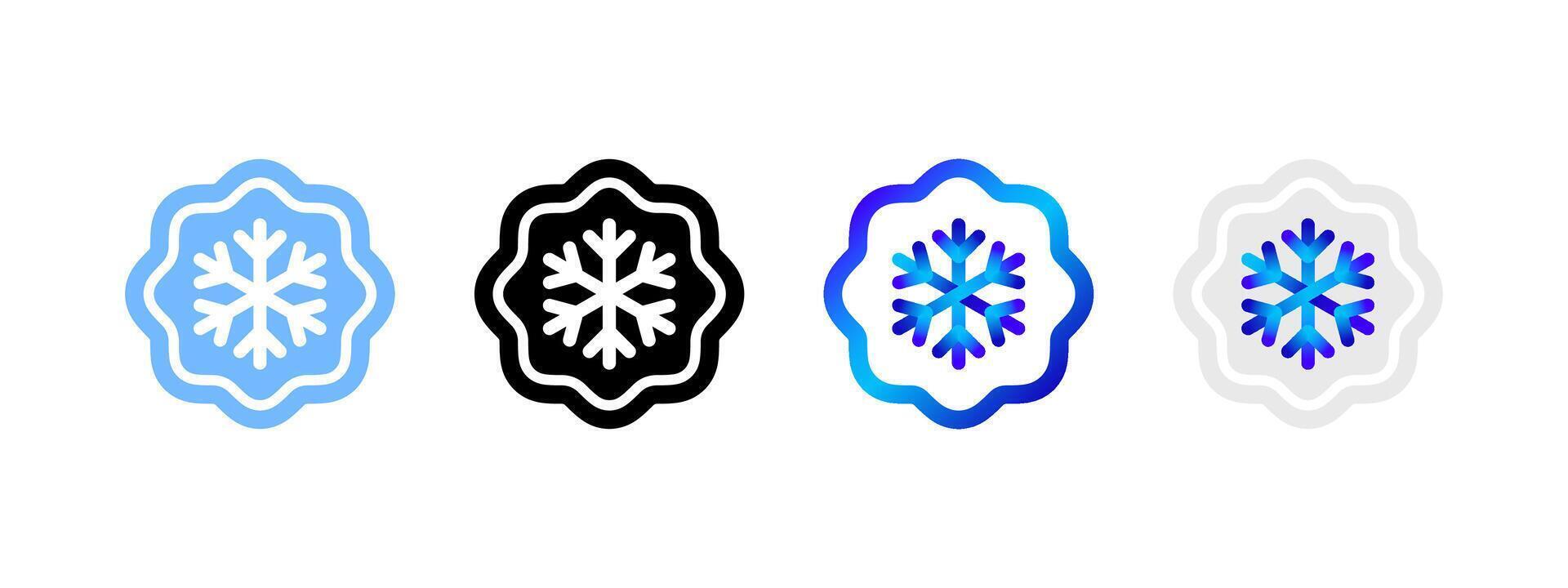 Snowflake set. Christmas icons. Abstract snowflakes vector