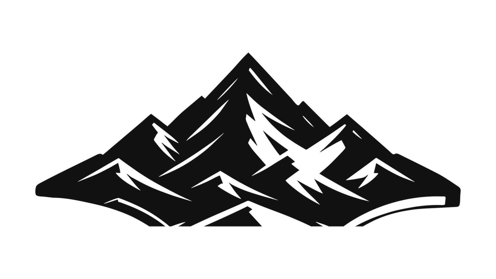 Black Mountain Design Perfect for Landscape Themes, Travel Campaigns, and Decorative Projects vector