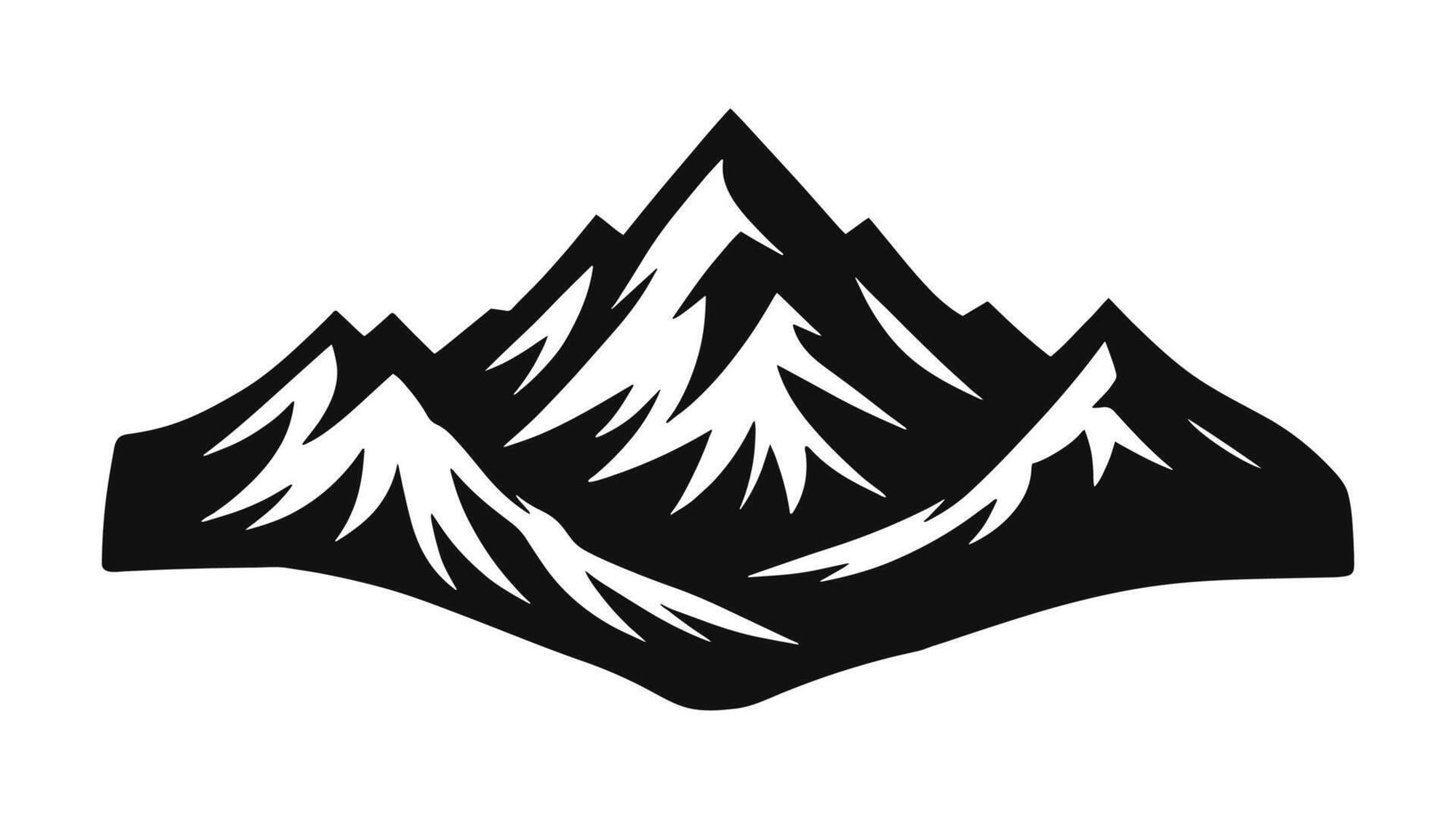 Diverse Mountain Silhouette Stunning Rock and Nature-Inspired Designs for Branding and Marketing vector