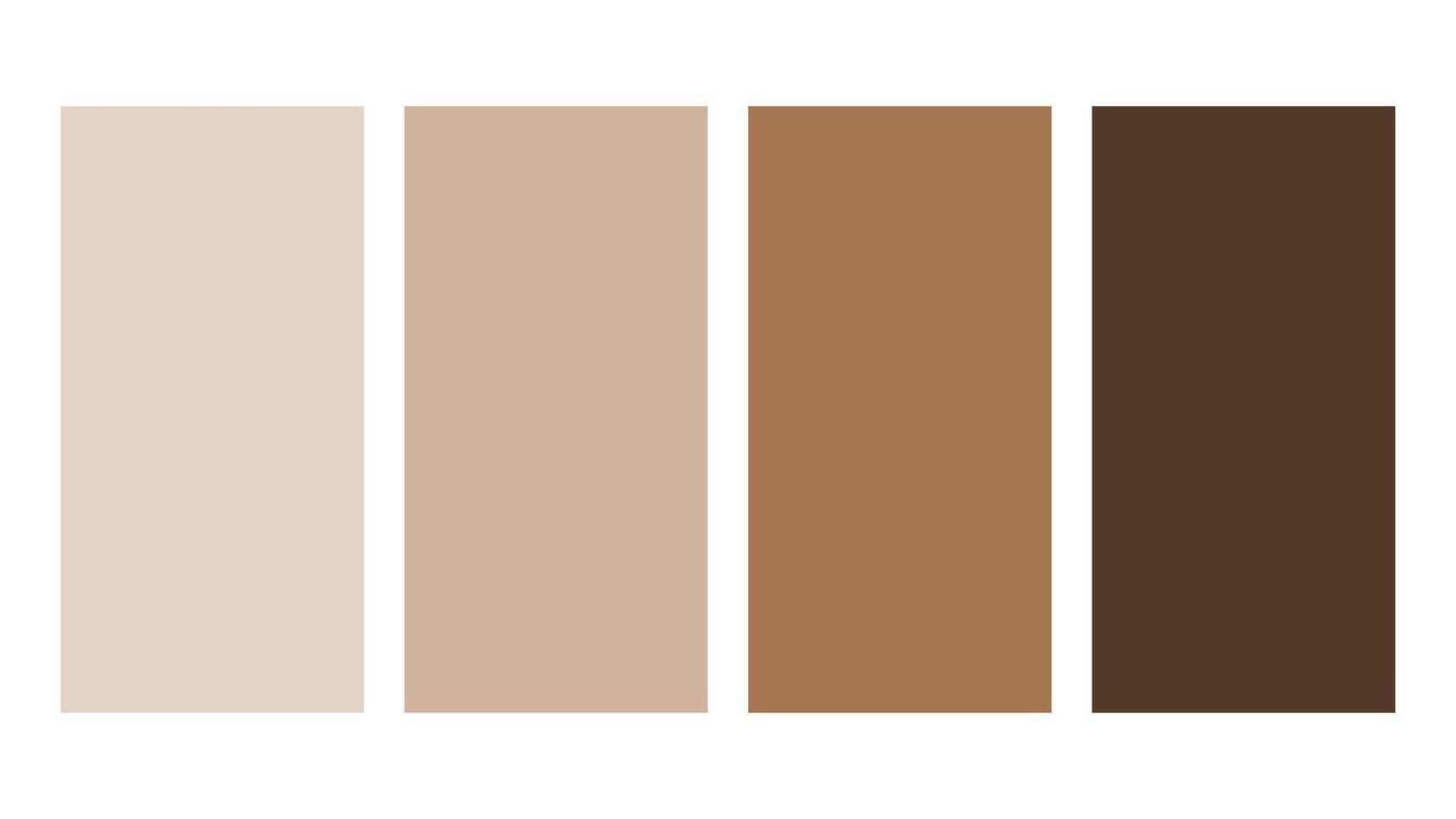 Sand Dollar, Tan, Brown, Carafe color palette. Set of bright color palette combination in rgb hex. Color palette for ui ux design. Abstract illustration for your graphic design, banner, poster vector
