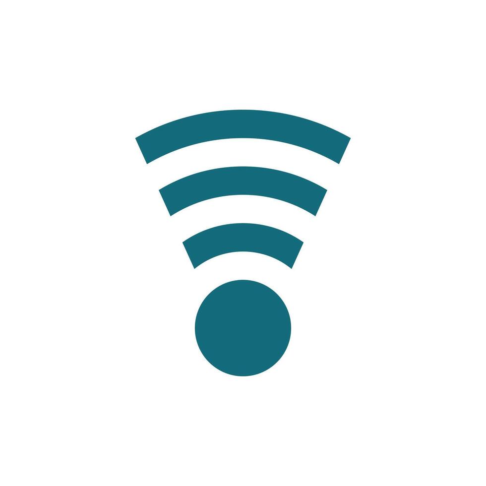 Wifi icon. Wireless signal symbol. symbol of wireless internet connection. Suitable for design element of smartphone wifi bar, signal strength level, and internet connection symbol vector