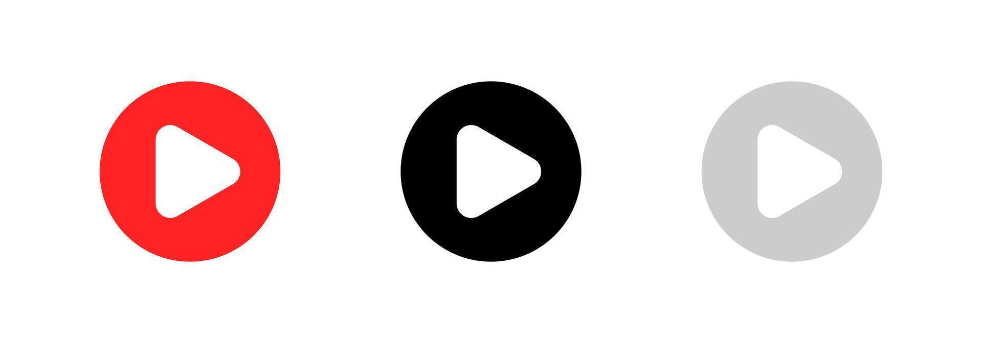 Play Button. Start Buttons Illustration. Audio Media Player Play Button set. vector