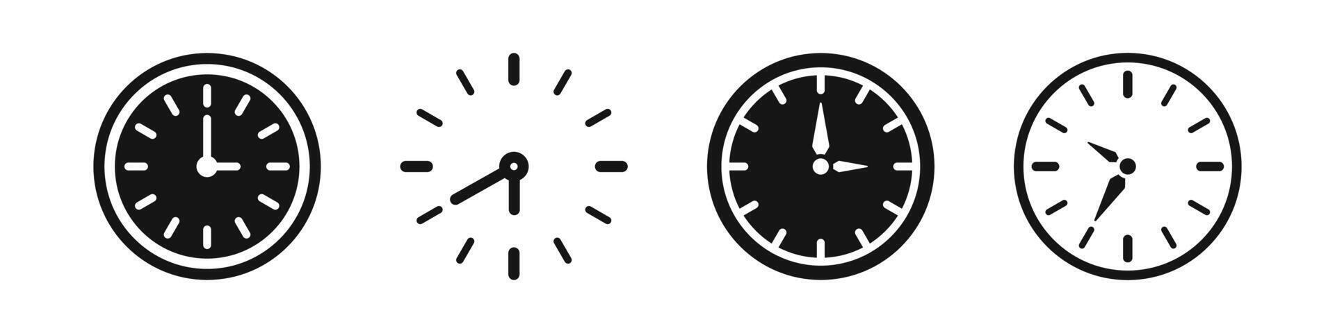 Clock icon set. Time measurement icons. vector