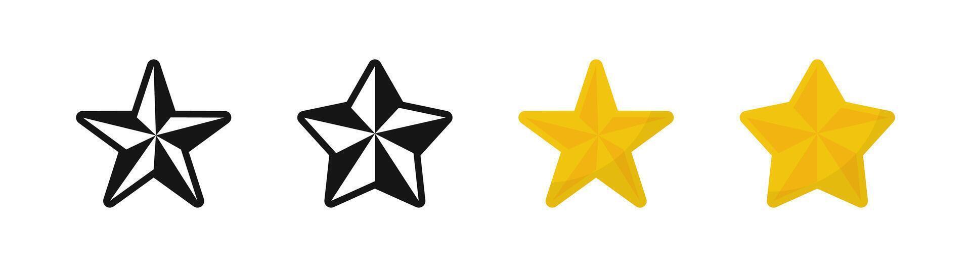 Stars icon set. Star flat icons. vector