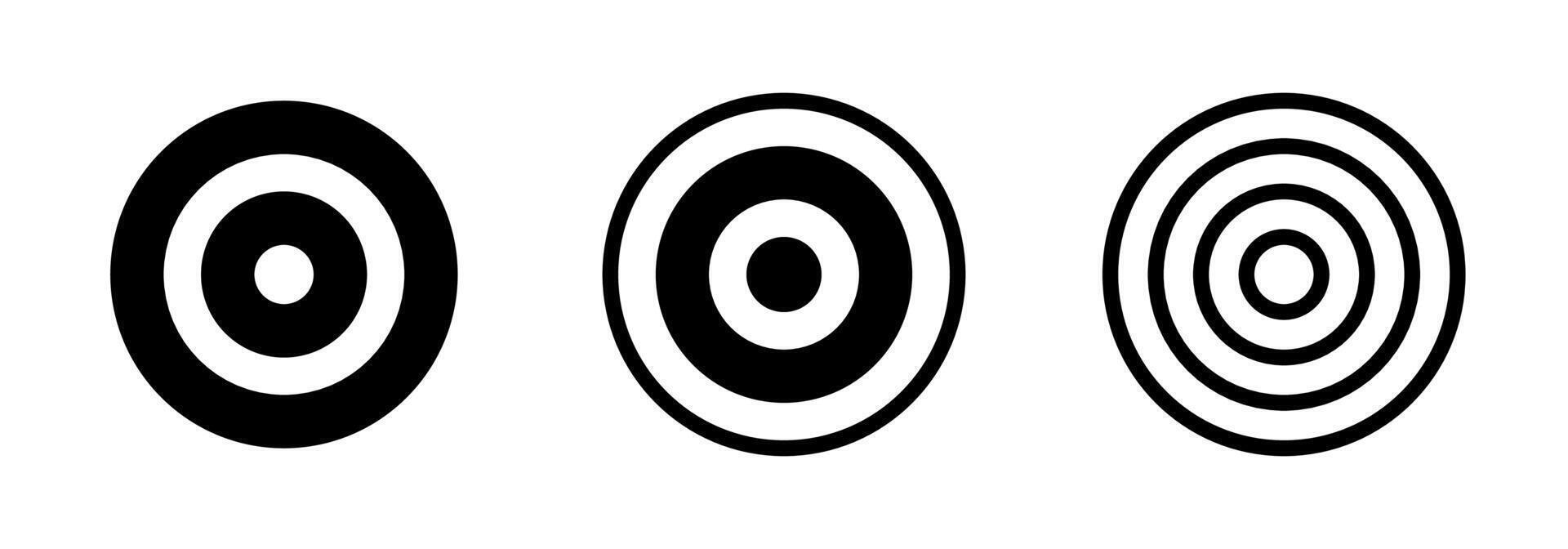 Archery target. Bullseye. Target icons. Dartboard, bullseye, aim icons. Target illustration. vector