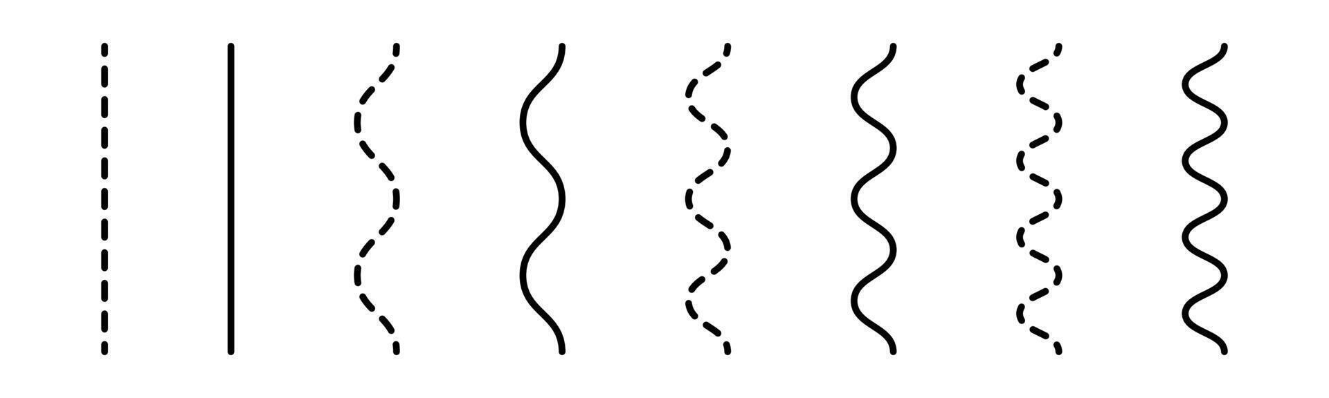 Wave line icons. Lines collection. Abstract lines.Line Waves. Curve line set vector
