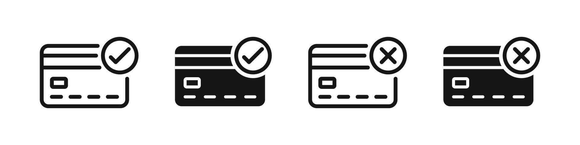 Credit card icon set. Credit card payment. Banking concept icons. ATM debit card payment icon. Contactless and cashless shopping card vector