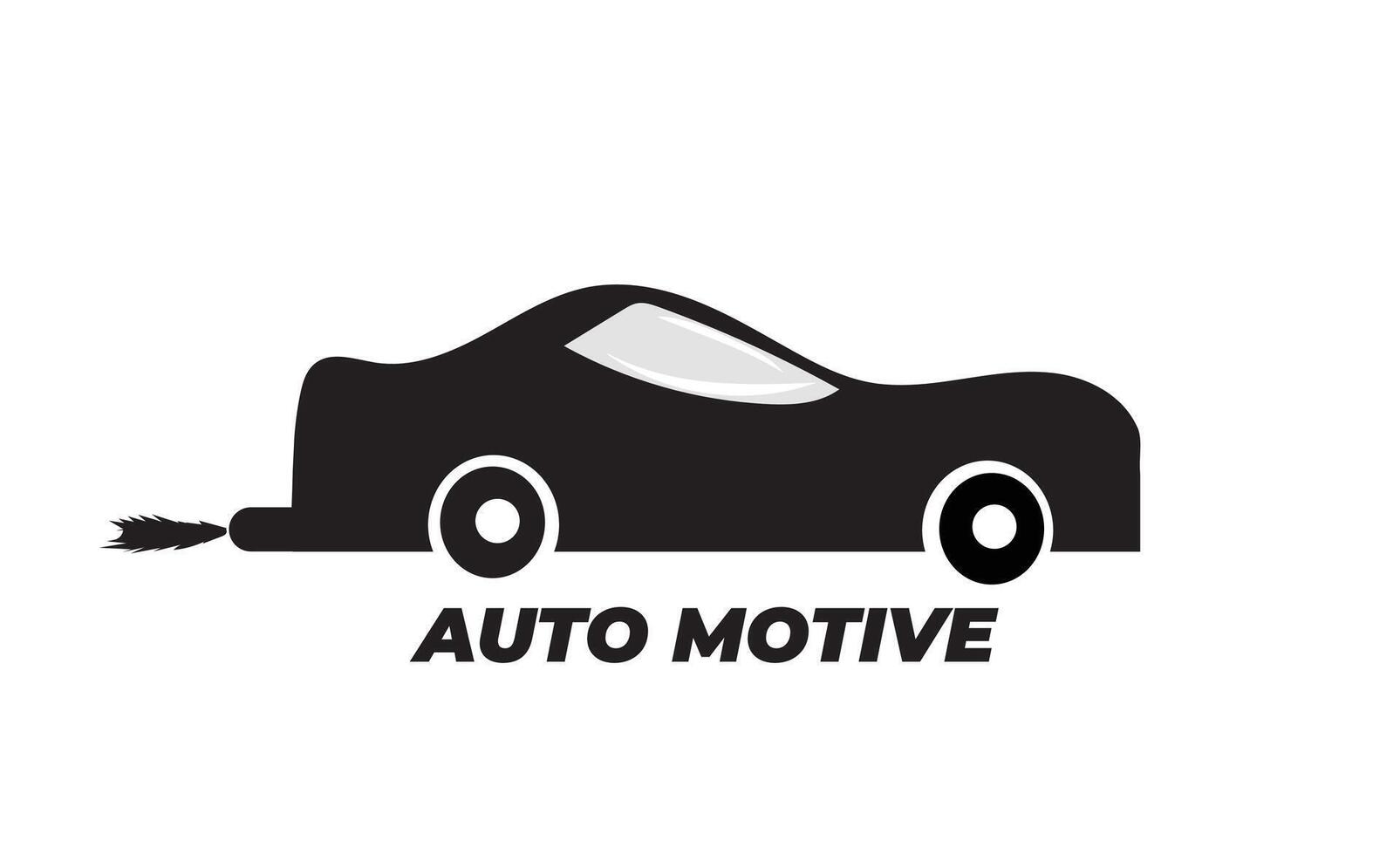 Racing car logo with a sleek silhouette design showcasing speed and sport themes vector