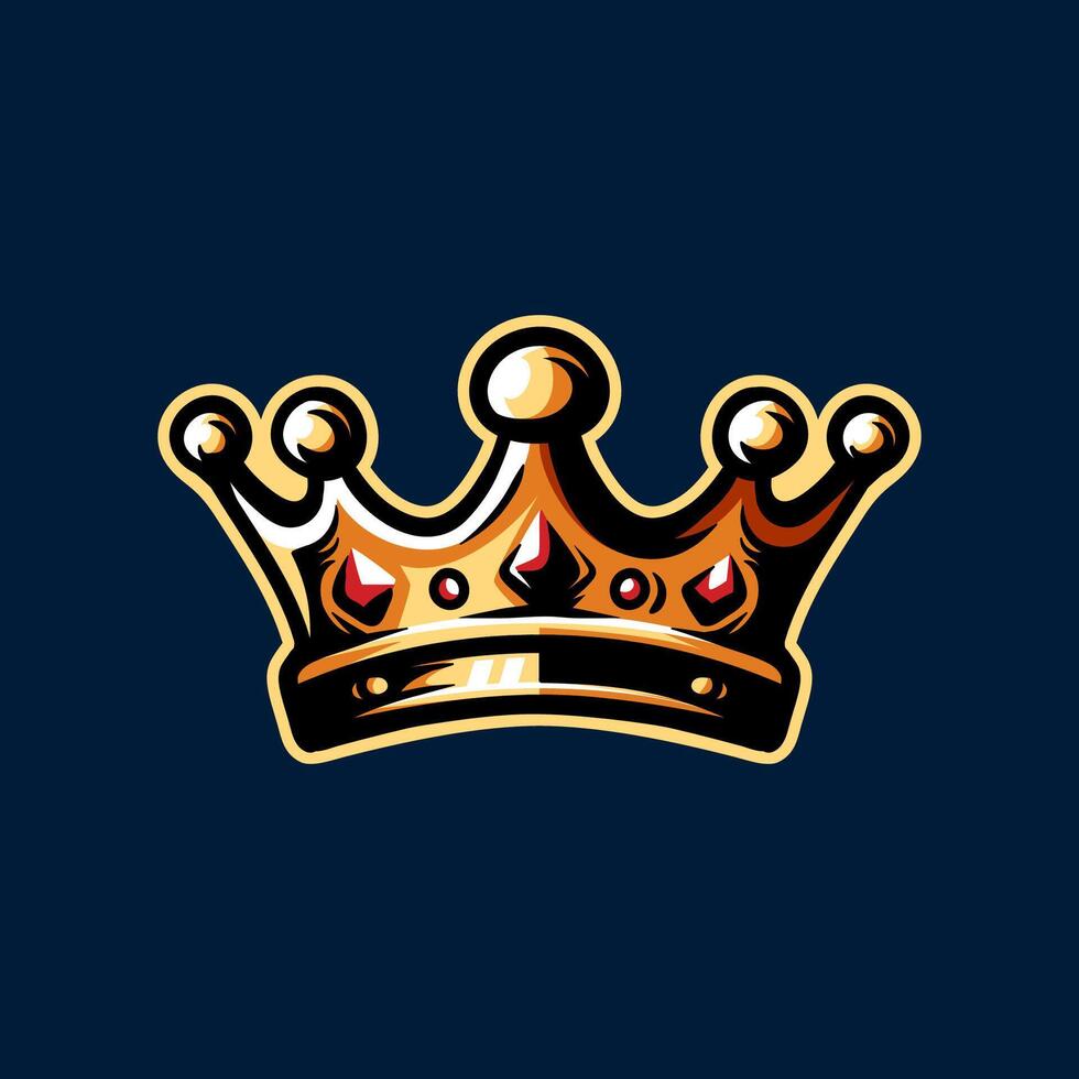 queen king crown logo colored isolated drawing line art style sketch classic vintage design illustration vector