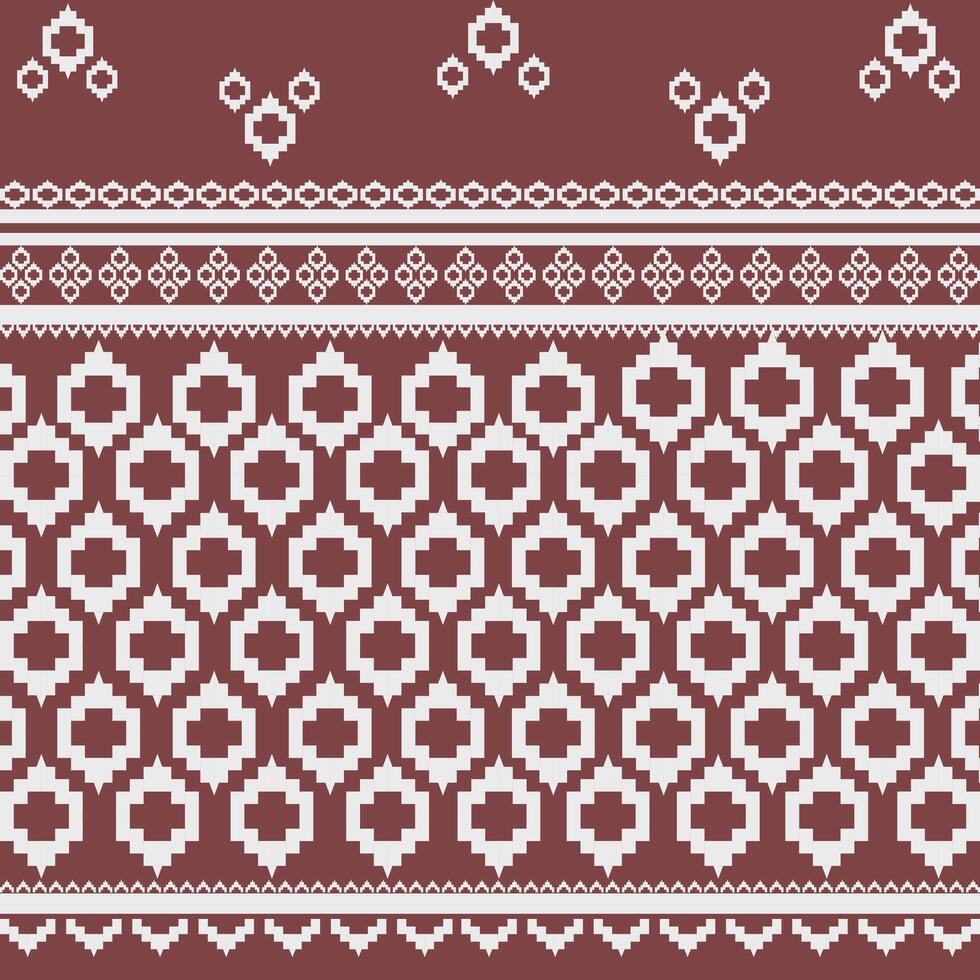 Native fabric geometric seamless tribal pattern. vector