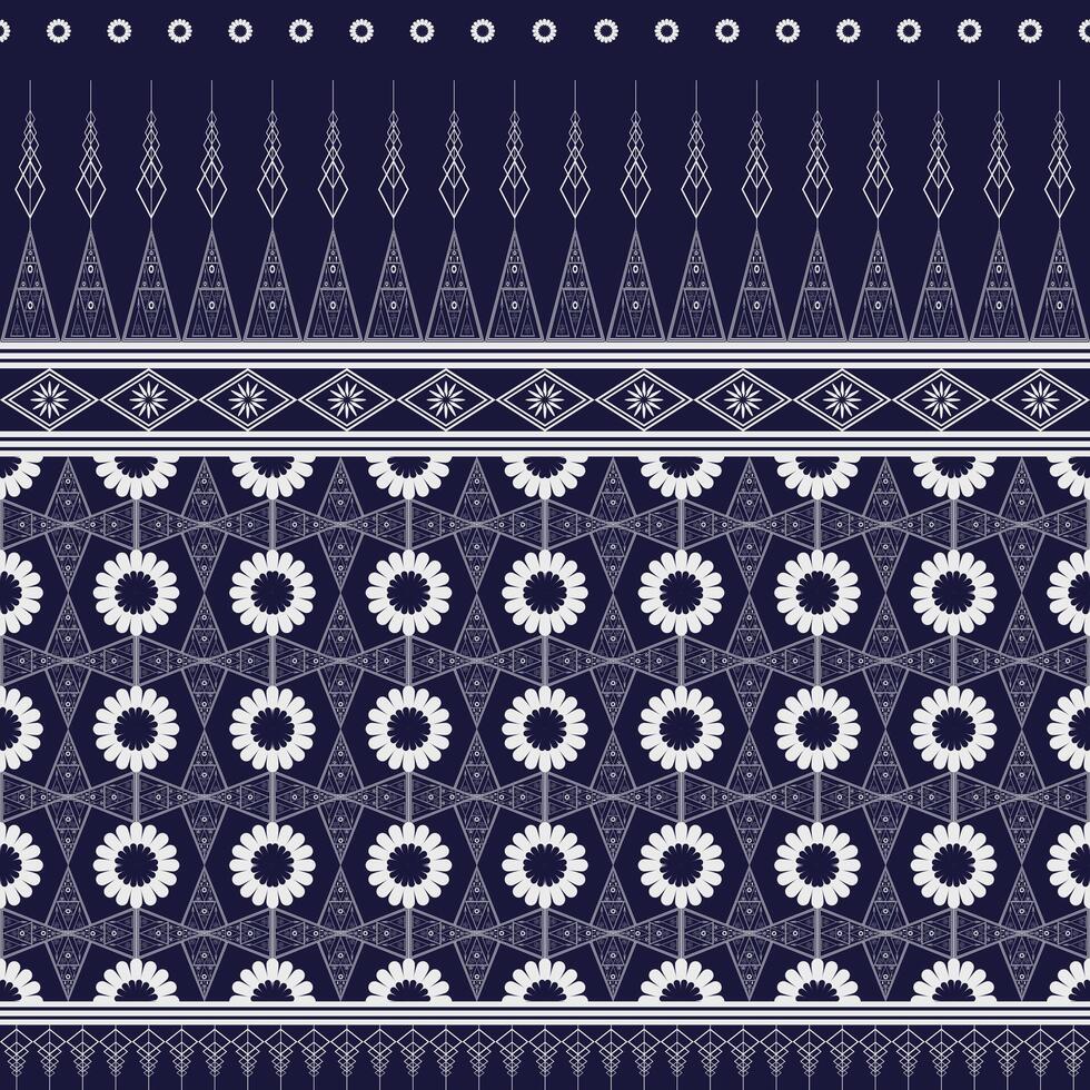 Design Vecttor geometric with flower shapes seamless vector
