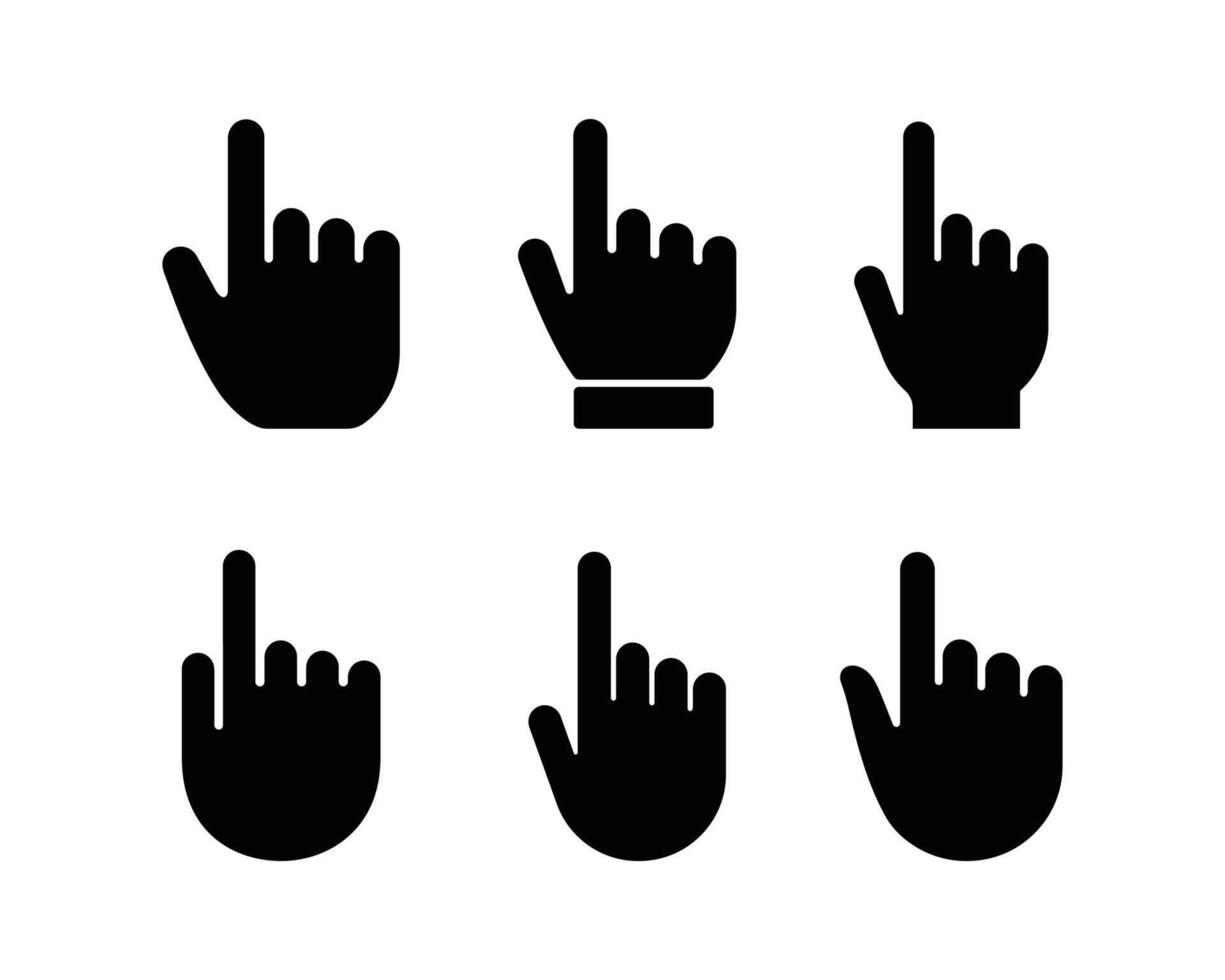 Hand click icon set. Pointer icon . Pointer cursor icon. Hand cursor icon vector