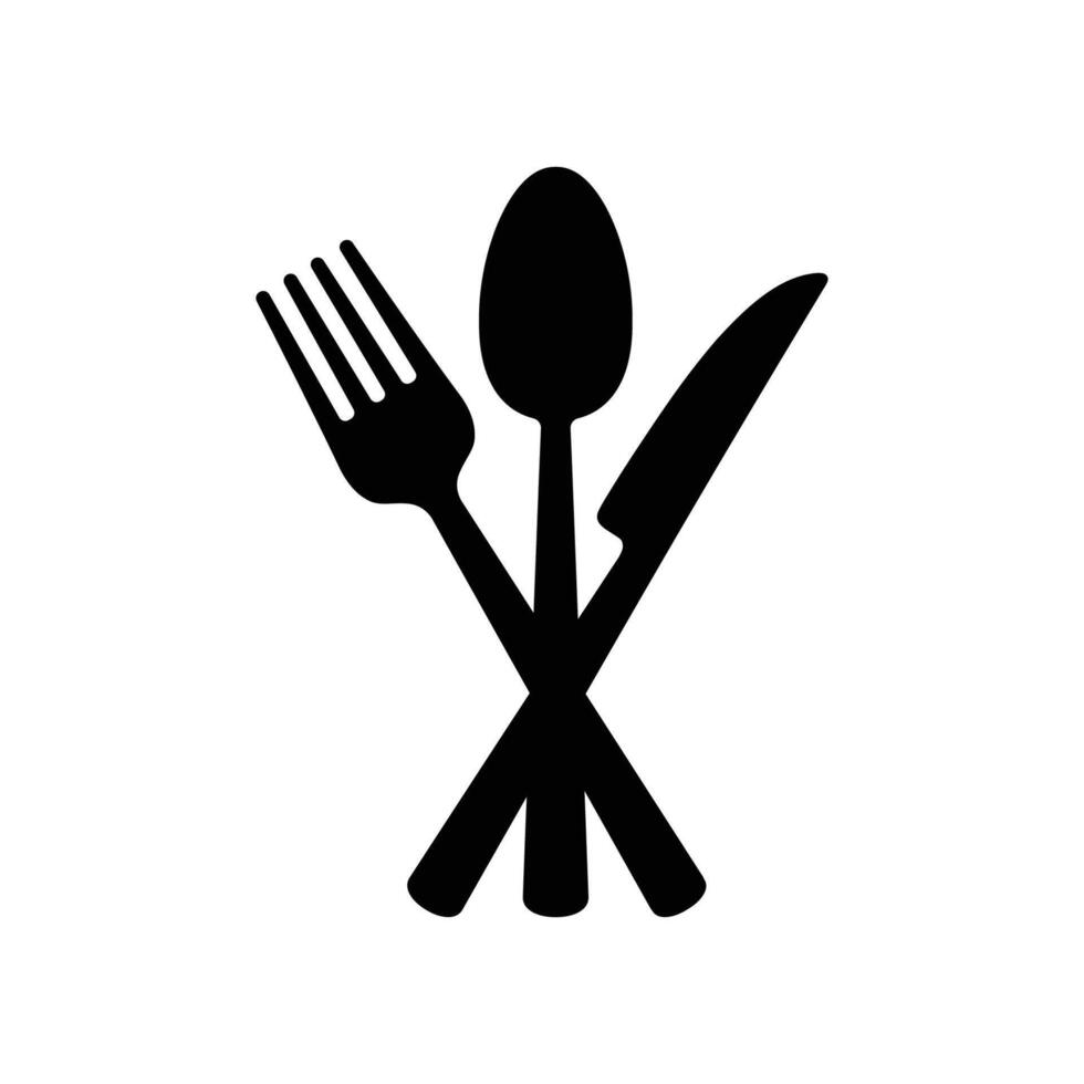 Set of fork, knife, spoon. Cutlery and crockery sign. Eating utensils set symbol. Fork, knife, and spoon, cutlery icon set. vector