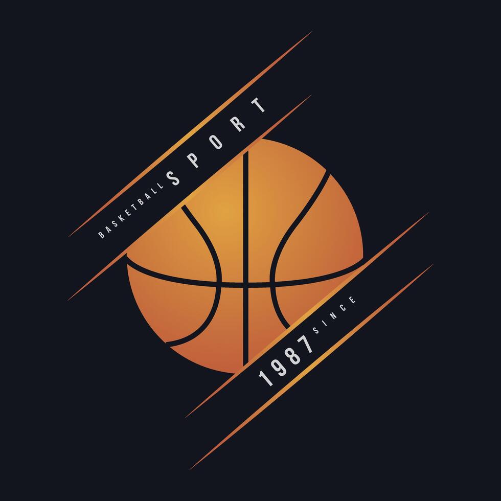 Basketball stylish t-shirt and apparel abstract design. print, typography, poster vector