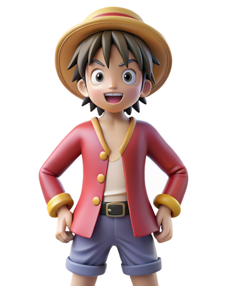 3D Luffy One Action Figure Toys png