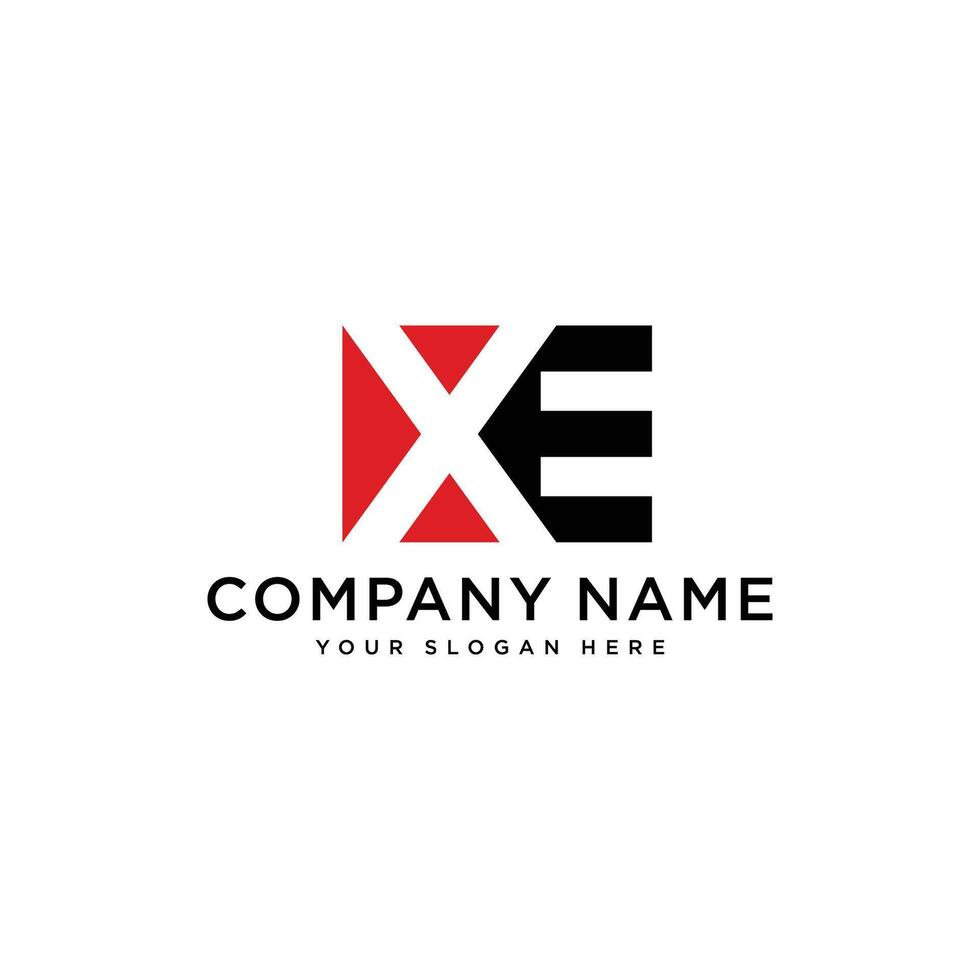 Abstract Letter Logo Template Initial XE. illustration vector