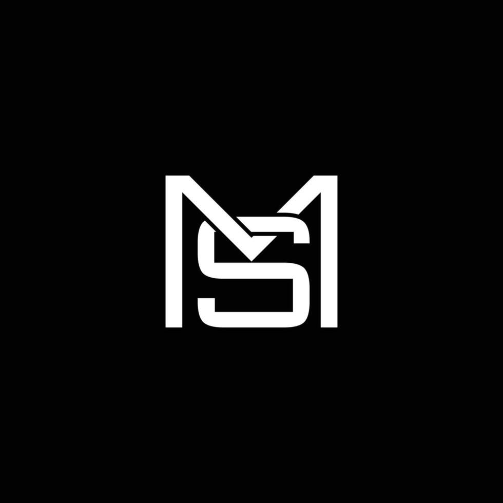 Alphabet Letter Icon Logo SM or MS vector