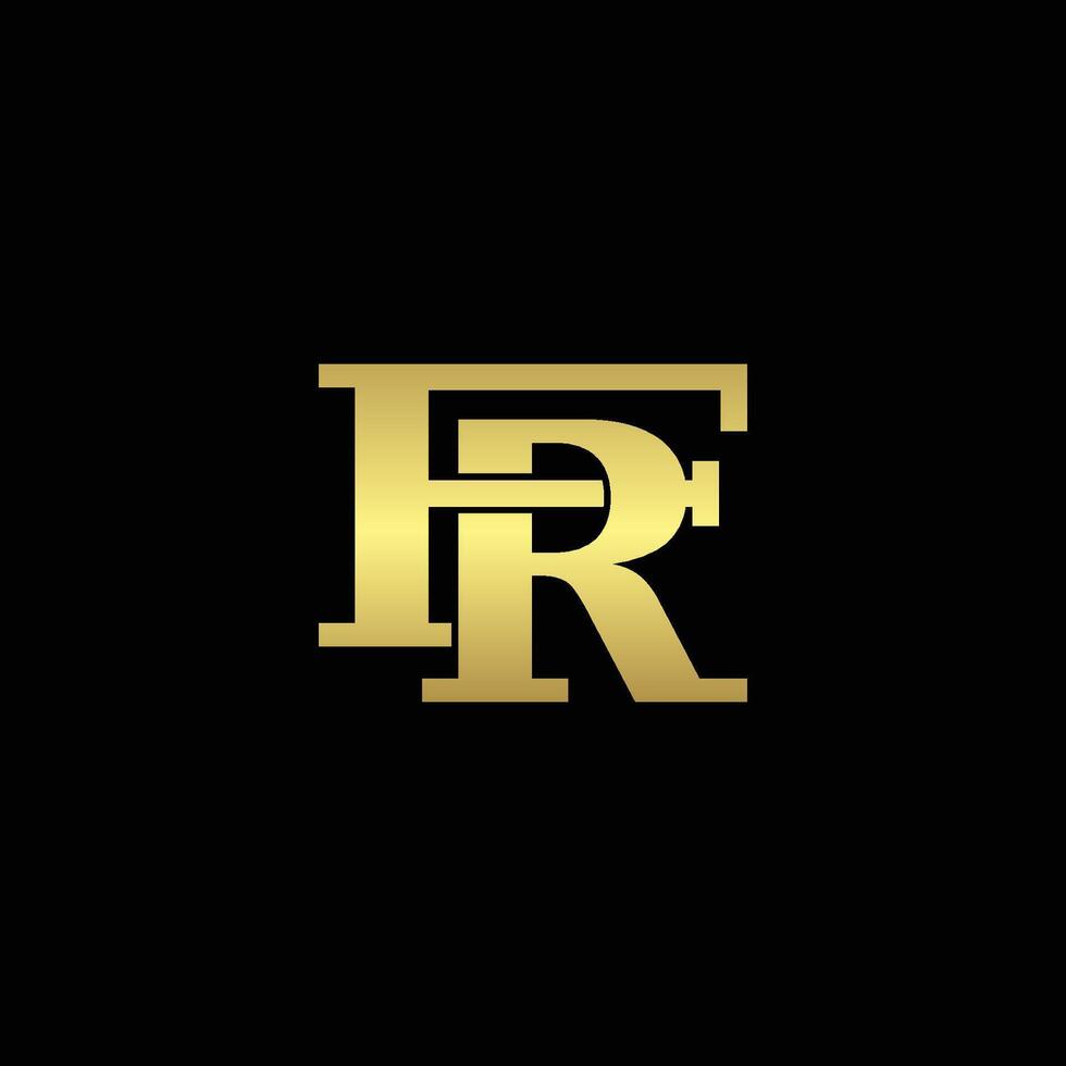 FR or RF Letter Initial Logo Design, Template vector